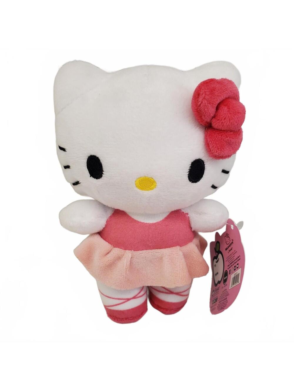 Sanrio Hello Kitty Ballerina Pink Dress Plush Doll Fiesta Toys 7"
